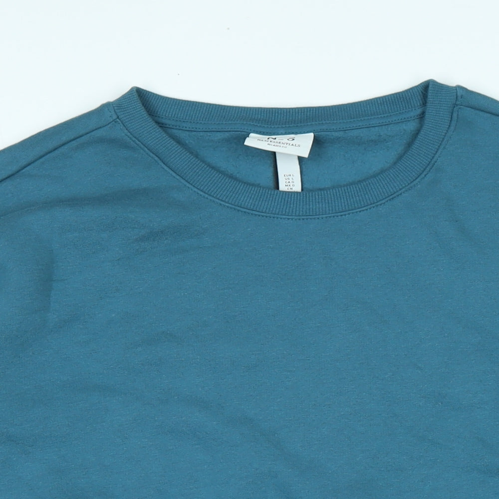 Mens UK Size L H&M Blue Pullover Sweatshirt