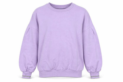 Next Girls Purple Polyester Pullover Sweatshirt Size 15 Years - Glitter band to cuffs.