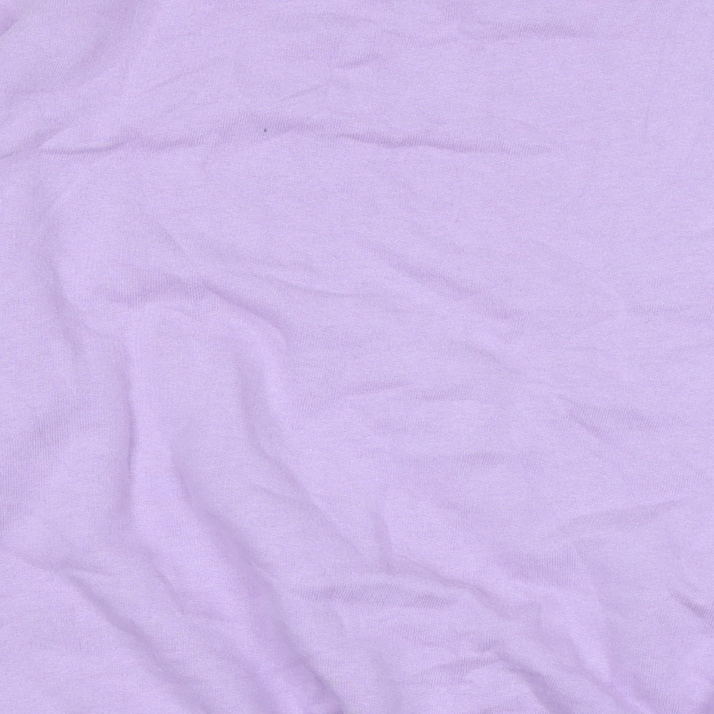 NEXT Girls Purple Polyester Pullover Sweatshirt Size 15 Years - Glitter band to cuffs.