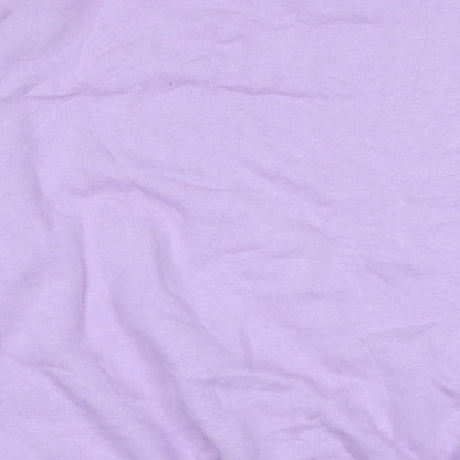 NEXT Girls Purple Polyester Pullover Sweatshirt Size 15 Years - Glitter band to cuffs.