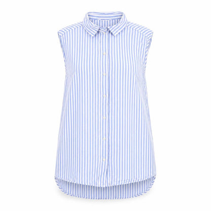 Womens UK Size 6 H&M Blue Basic Button-Up