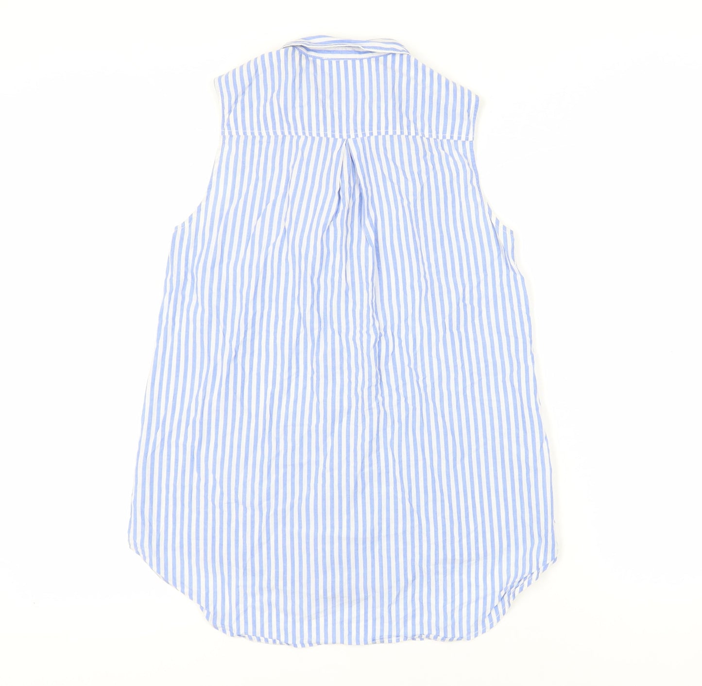 Womens UK Size 6 H&M Blue Basic Button-Up