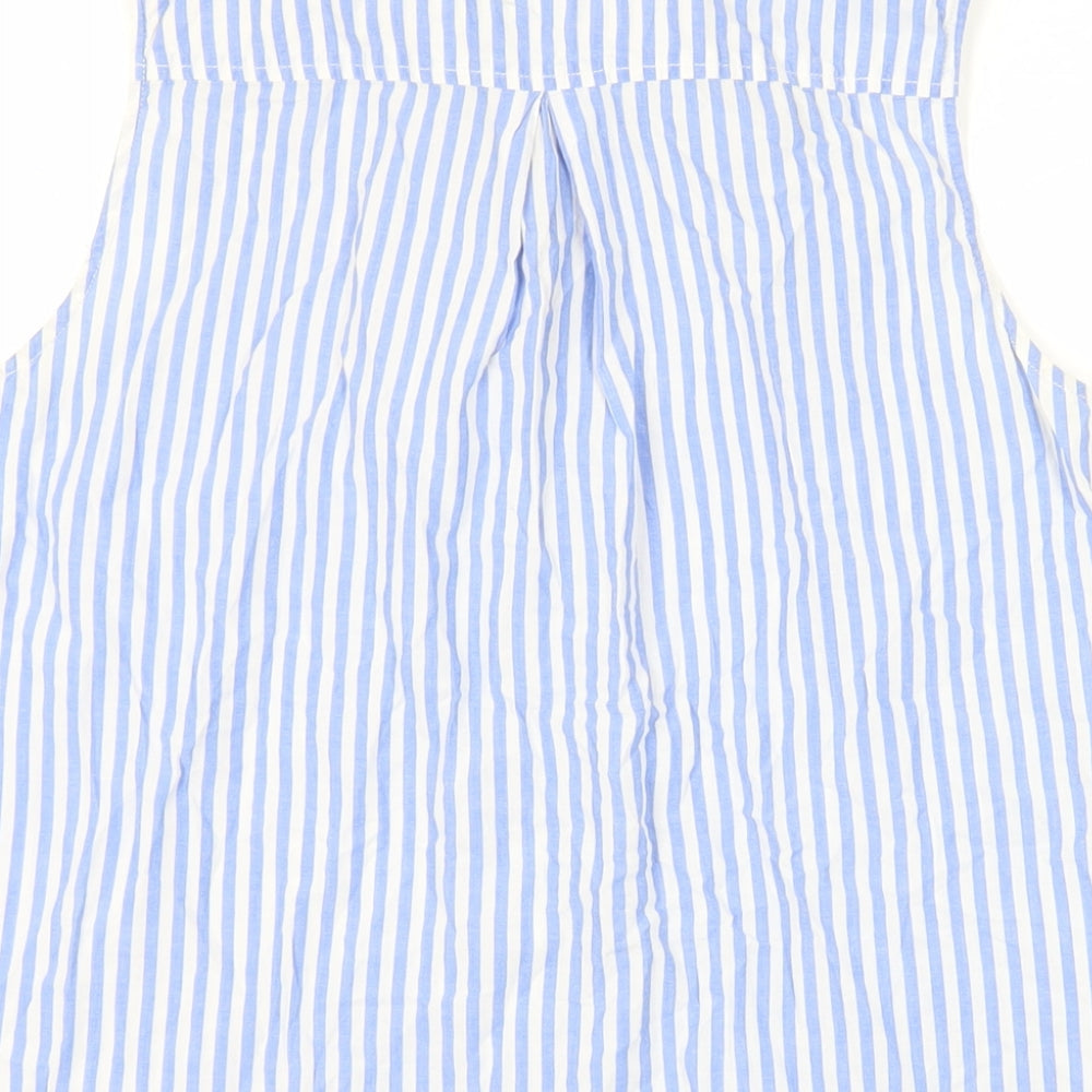 Womens UK Size 6 H&M Blue Basic Button-Up