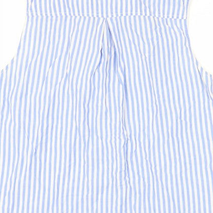 Womens UK Size 6 H&M Blue Basic Button-Up