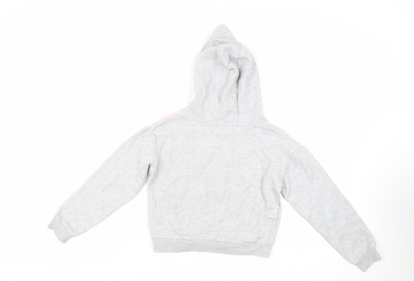 California Girls Grey Colourblock Cotton Pullover Hoodie Size 8-9 Years Pullover
