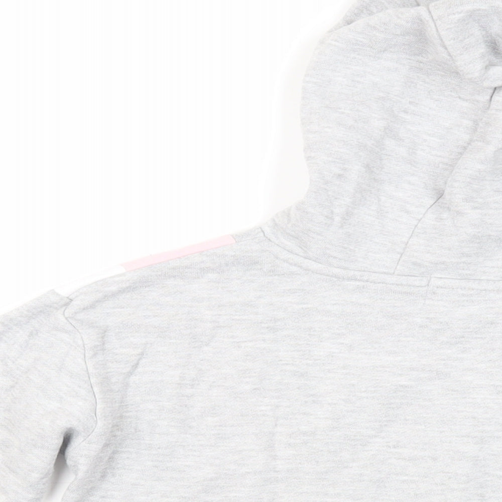California Girls Grey Colourblock Cotton Pullover Hoodie Size 8-9 Years Pullover
