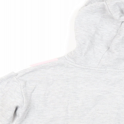 California Girls Grey Colourblock Cotton Pullover Hoodie Size 8-9 Years Pullover