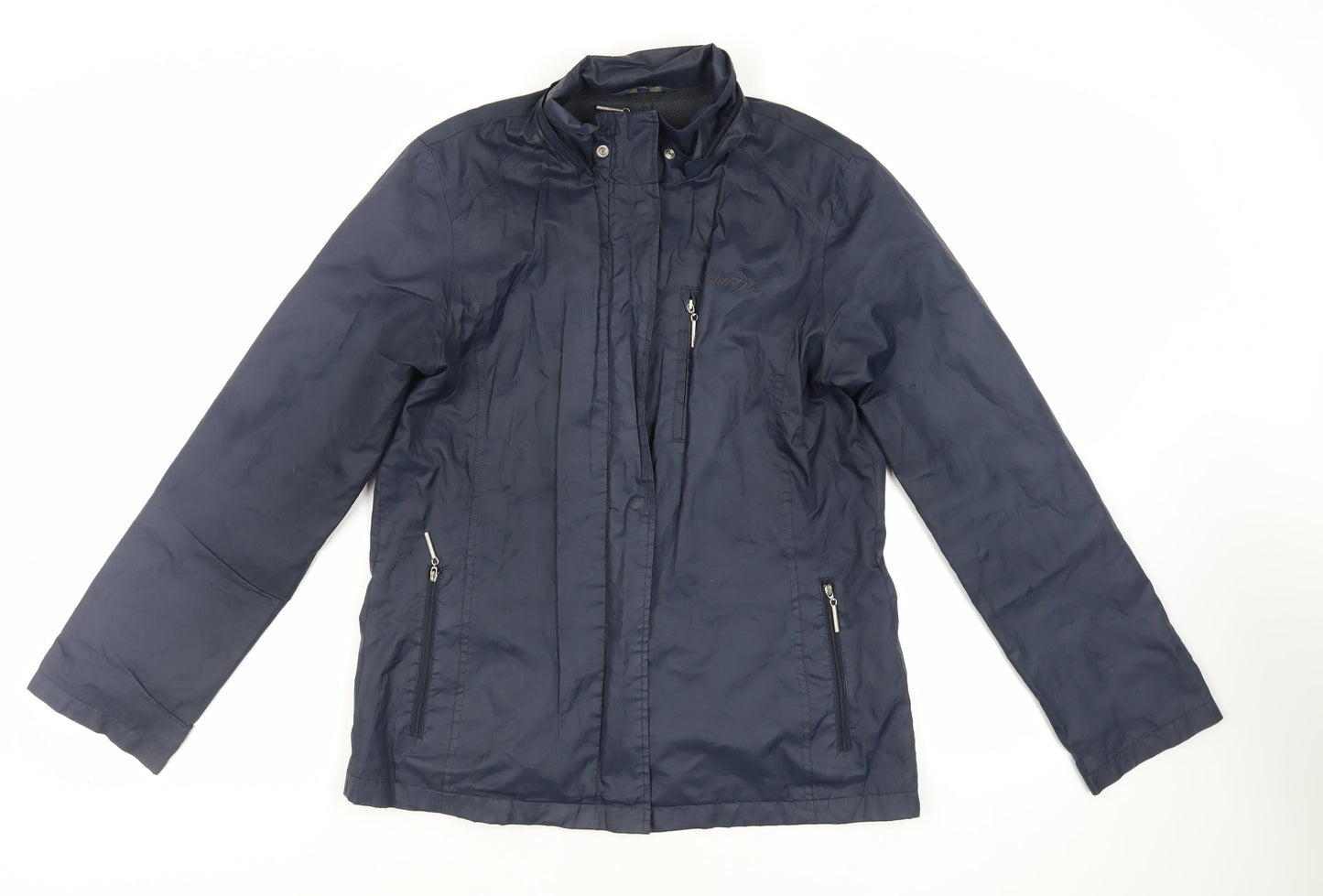 Maine New England Womens Blue Jacket Size 12 Zip - Lightweight Zipped Pockets