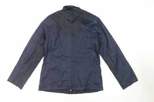 Maine New England Womens Blue Jacket Size 12 Zip - Lightweight Zipped Pockets