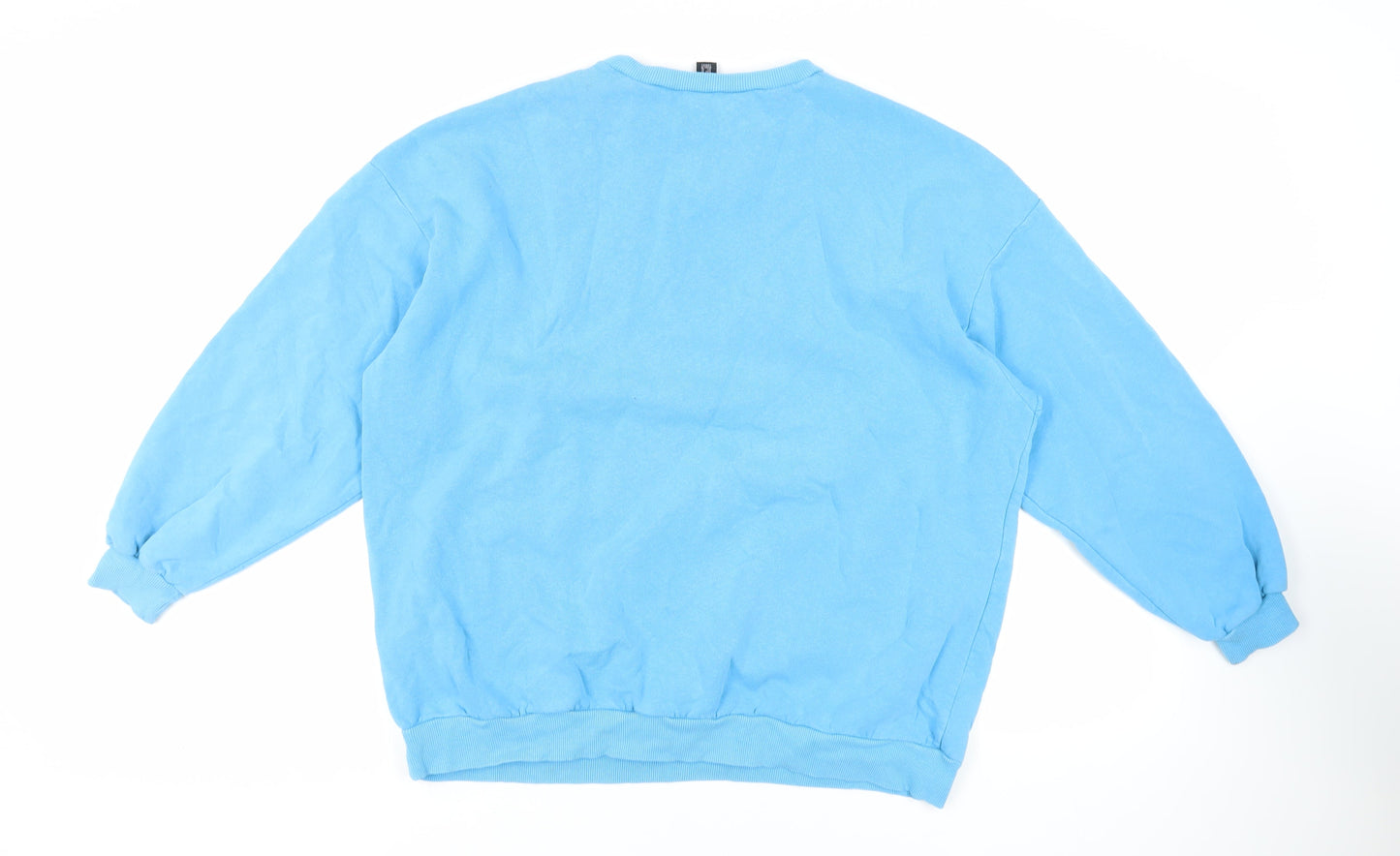Womens UK Size M Boohoo Blue Pullover Sweatshirt