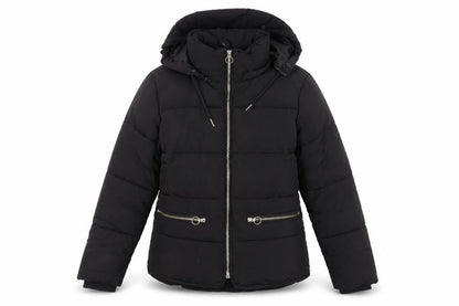 Womens UK Size 8 Topshop Black Puffer Jacket