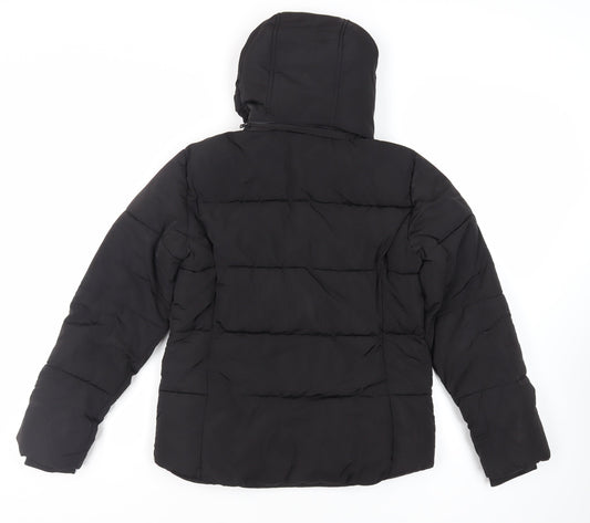 Womens UK Size 8 Topshop Black Puffer Jacket
