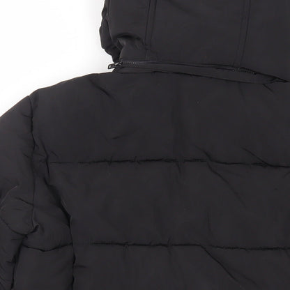 Womens UK Size 8 Topshop Black Puffer Jacket