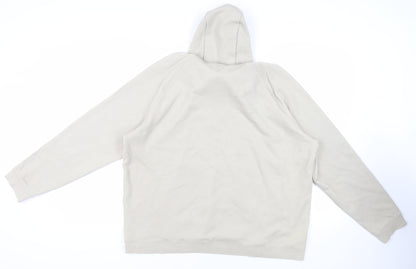 Autograph Mens Beige Cotton Pullover Hoodie Size 2XL - Pockets