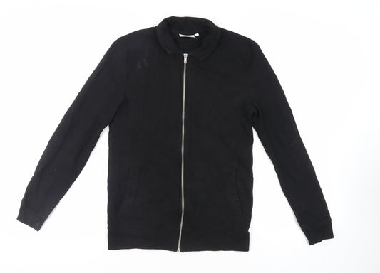 Mens UK Size M ASOS Black Full Zip Sweatshirt