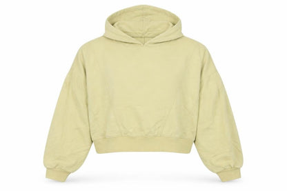 PRETTYLITTLETHING Womens Yellow Cotton Pullover Hoodie Size S Pullover - Oversized
