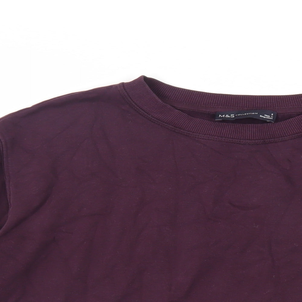 Womens UK Size S Marks and Spencer Purple Pullover Sweatshirt