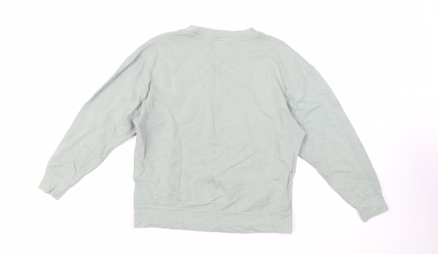 COS Womens Green Cotton Pullover Sweatshirt Size XS Pullover