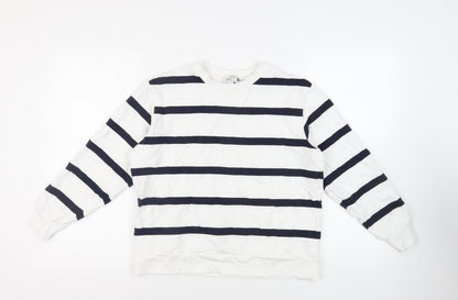Womens UK Size M Marks and Spencer White Pullover Sweatshirt