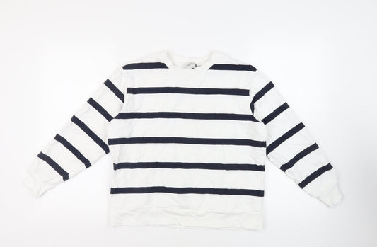 Womens UK Size M Marks and Spencer White Pullover Sweatshirt