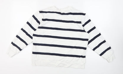 Womens UK Size M Marks and Spencer White Pullover Sweatshirt