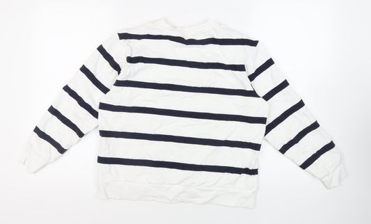 Womens UK Size M Marks and Spencer White Pullover Sweatshirt