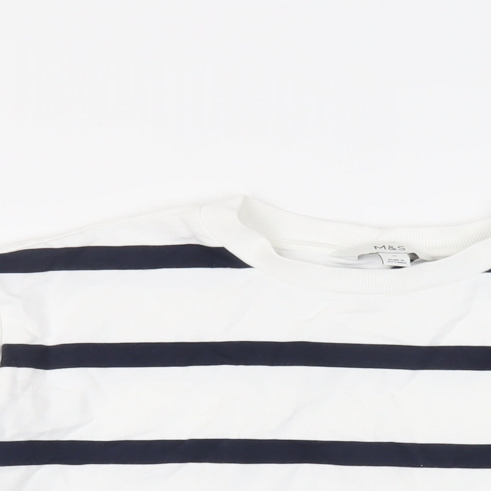 Womens UK Size M Marks and Spencer White Pullover Sweatshirt