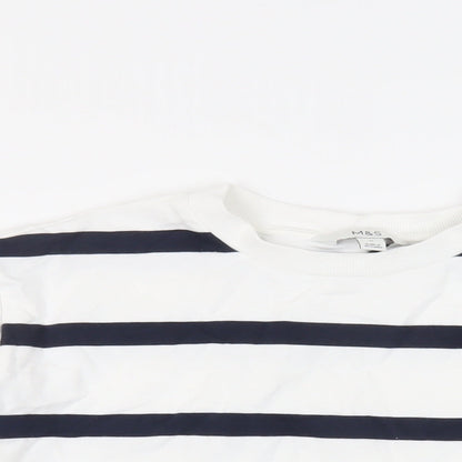 Womens UK Size M Marks and Spencer White Pullover Sweatshirt