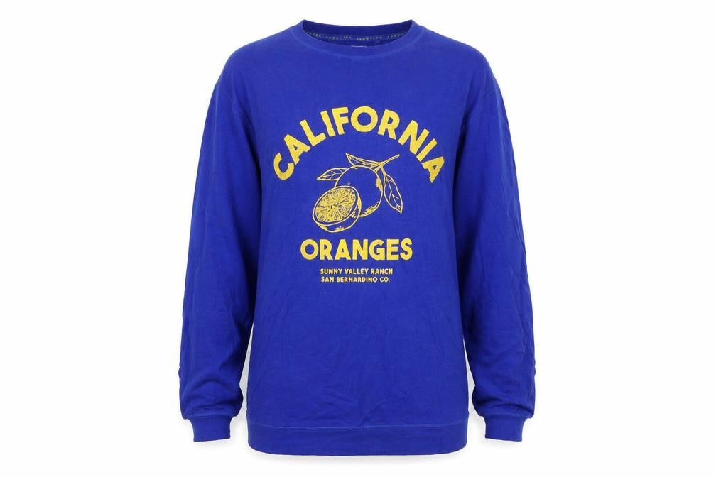 Next Womens Blue Cotton Pullover Sweatshirt Size 12 Pullover - California