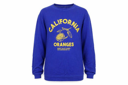 Next Womens Blue Cotton Pullover Sweatshirt Size 12 Pullover - California