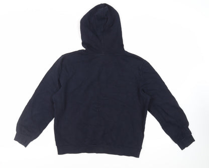 Marks & Spencer Womens Blue Cotton Pullover Hoodie Size S Pullover - Pockets