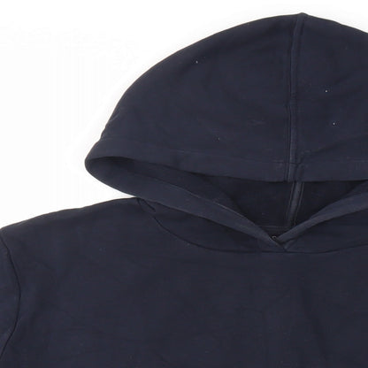 Marks & Spencer Womens Blue Cotton Pullover Hoodie Size S Pullover - Pockets