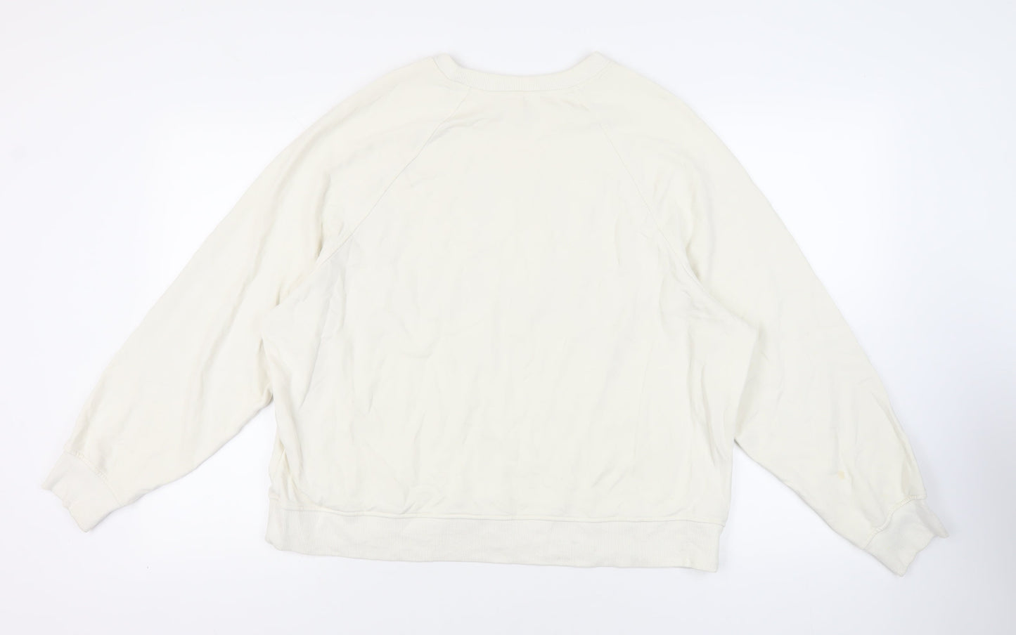H&M Womens Ivory Cotton Pullover Sweatshirt Size L Pullover - UCLA