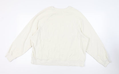 H&M Womens Ivory Cotton Pullover Sweatshirt Size L Pullover - UCLA