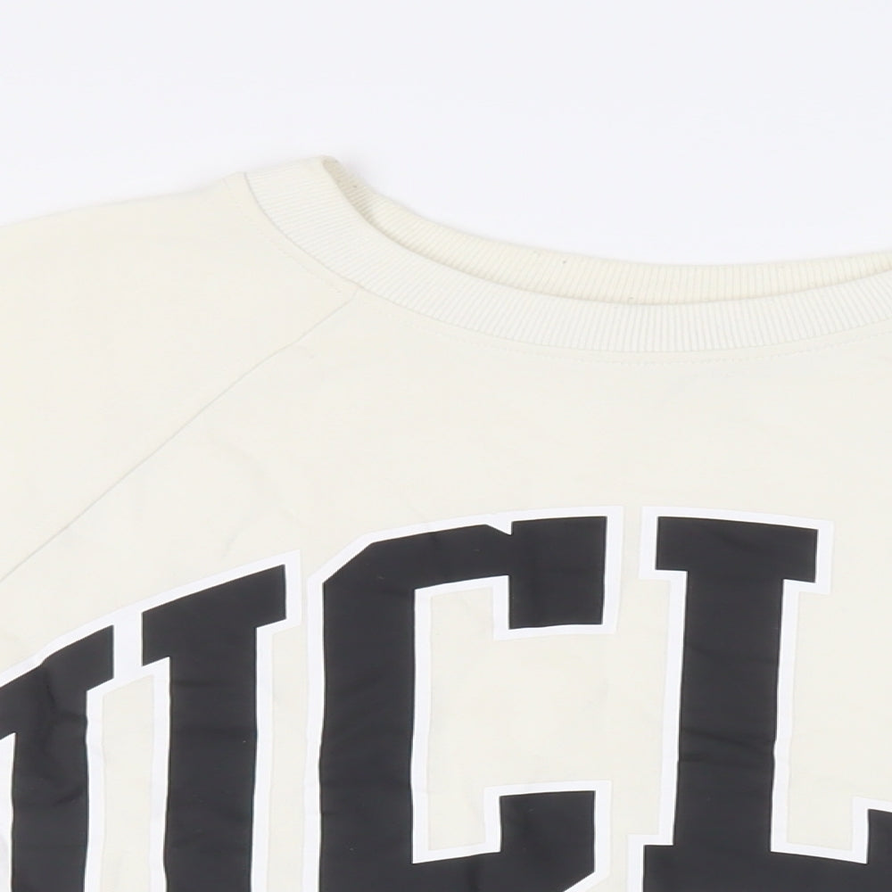 H&M Womens Ivory Cotton Pullover Sweatshirt Size L Pullover - UCLA