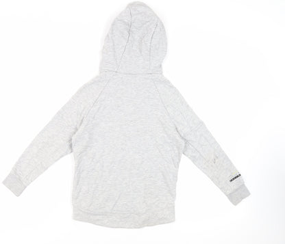 Next Boys Grey Cotton Pullover Hoodie Size 8 Years - Pockets