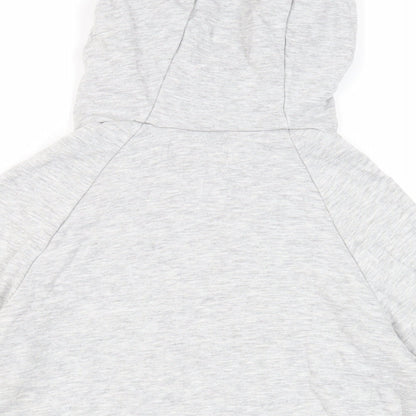 Next Boys Grey Cotton Pullover Hoodie Size 8 Years - Pockets