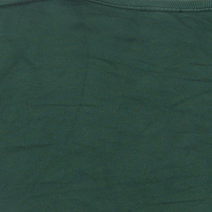 Zara Womens Green Cotton Pullover Sweatshirt Size M Pullover - Harvard