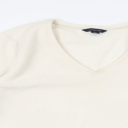 Womens UK Size L Lands' End Ivory Pullover Sweatshirt