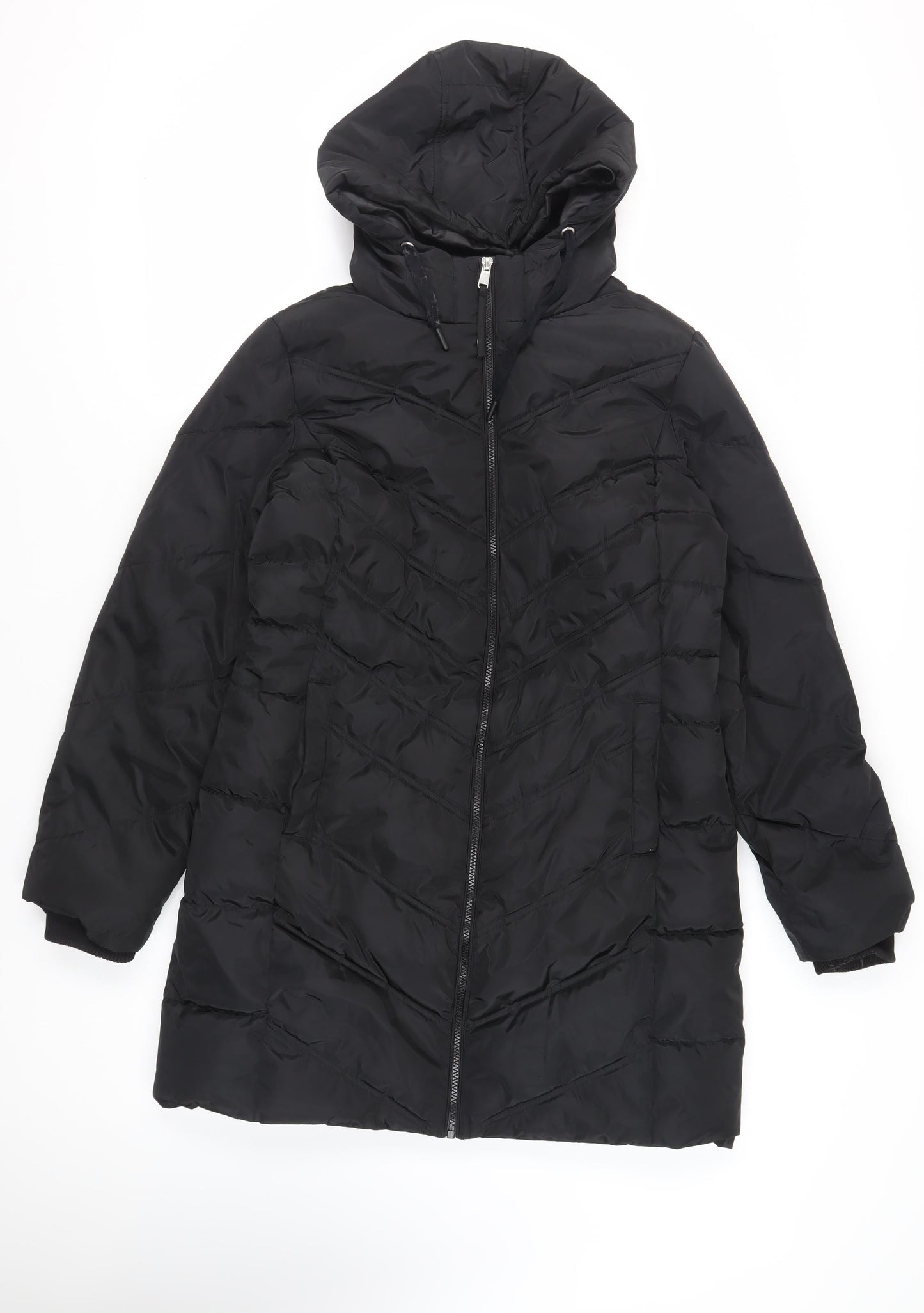 Womens UK Size 12 Capsule Black Quilted Coat