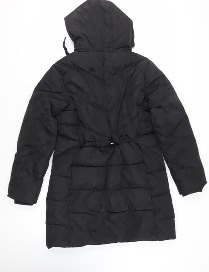 Womens UK Size 12 Capsule Black Quilted Coat
