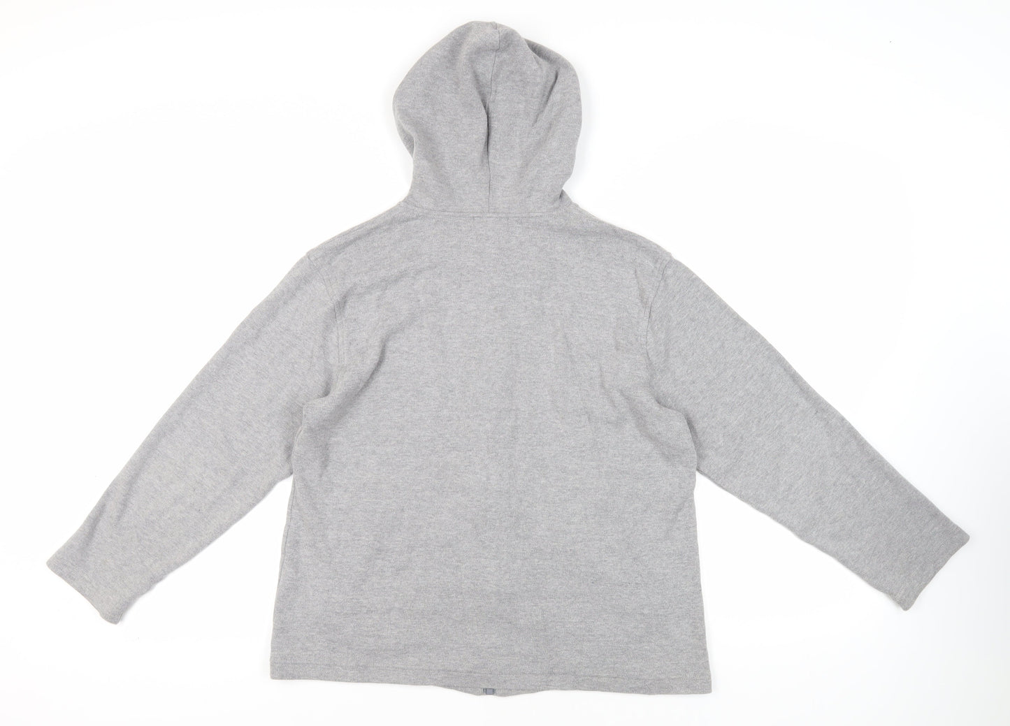 House of Fraser Womens Grey Cotton Full Zip Hoodie Size M Zip