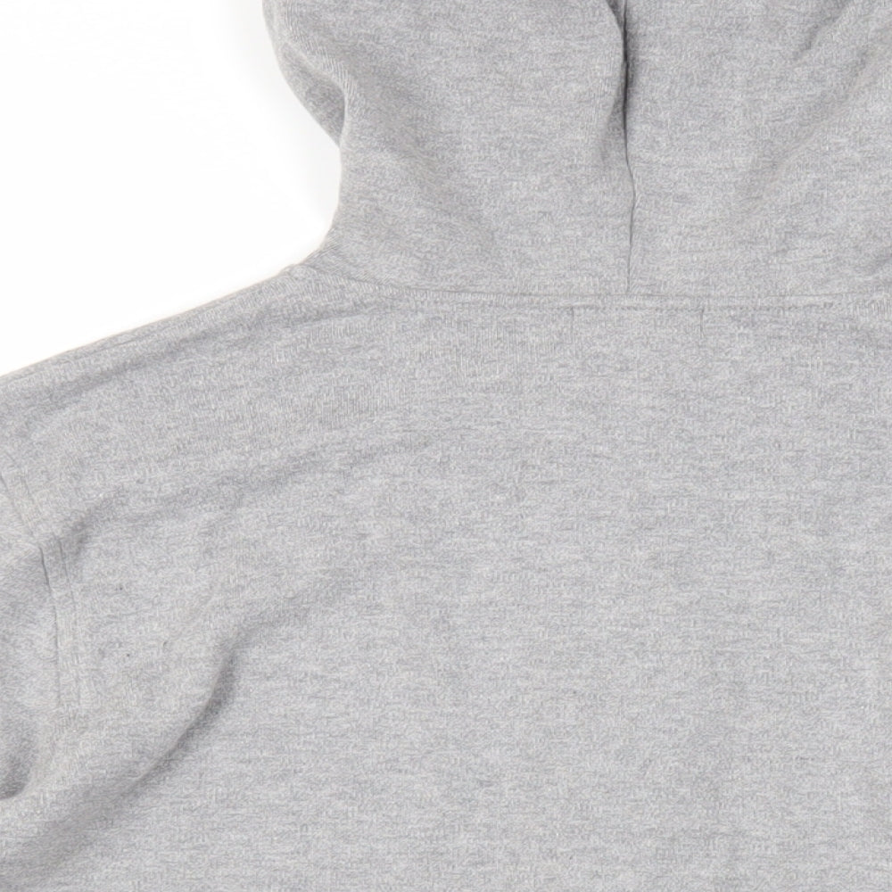 House of Fraser Womens Grey Cotton Full Zip Hoodie Size M Zip