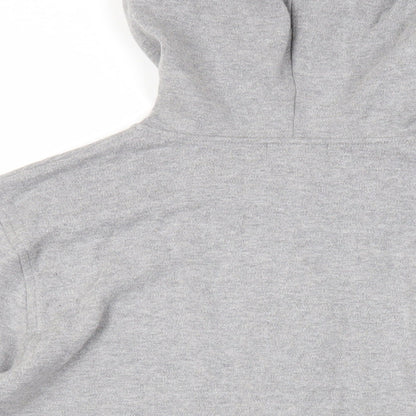 House of Fraser Womens Grey Cotton Full Zip Hoodie Size M Zip