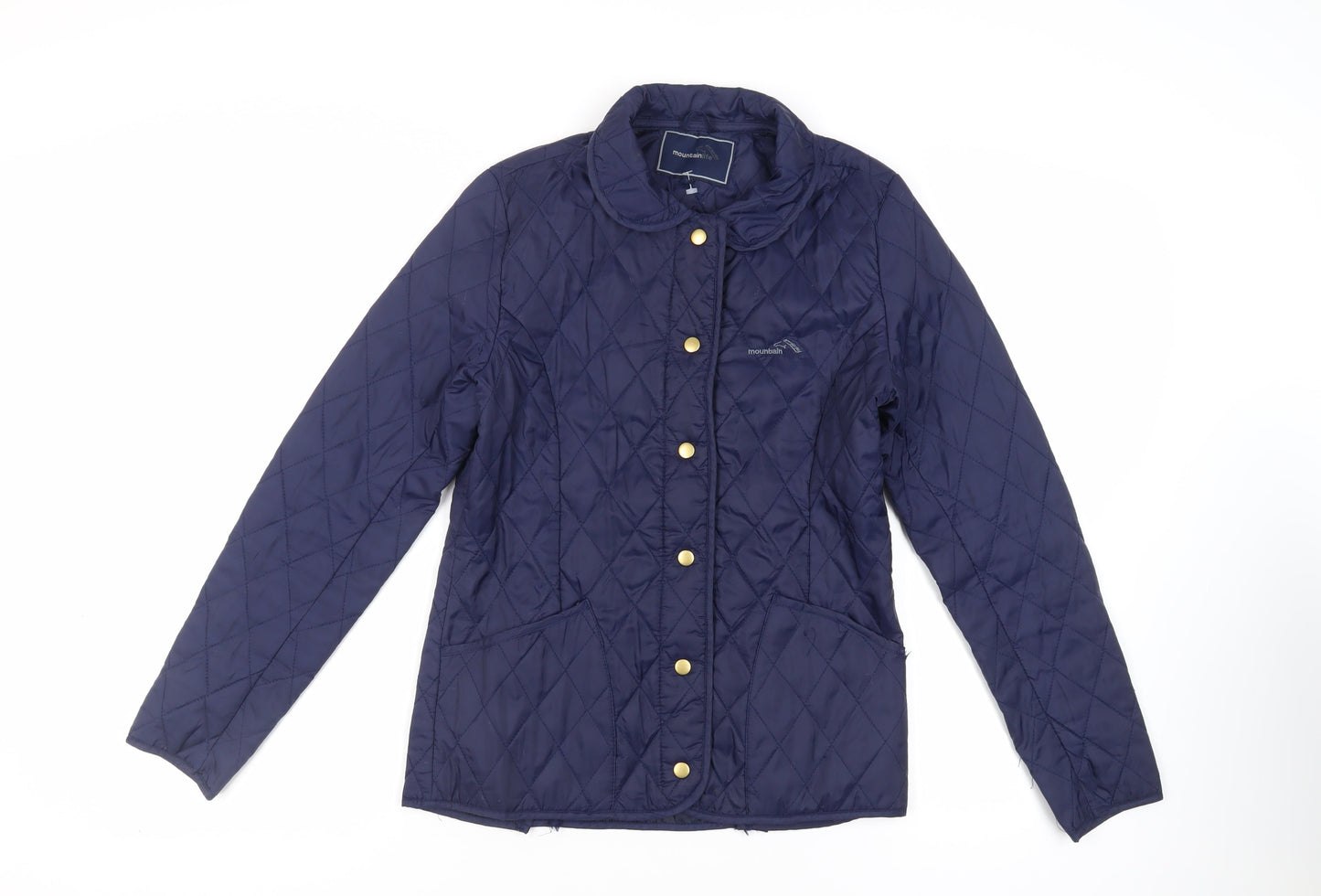 Womens UK Size 10 Mountain Life Blue Quilted Coat