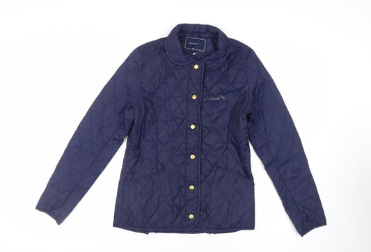 Womens UK Size 10 Mountain Life Blue Quilted Coat