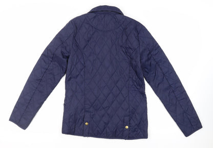 Womens UK Size 10 Mountain Life Blue Quilted Coat