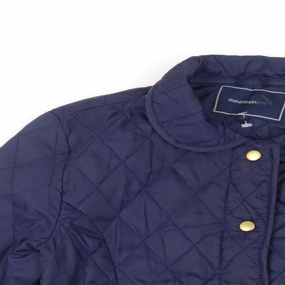 Womens UK Size 10 Mountain Life Blue Quilted Coat