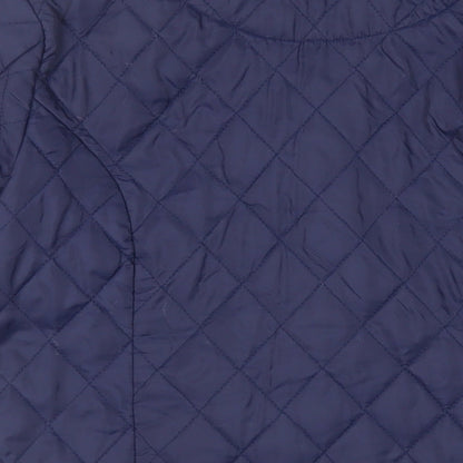 Womens UK Size 10 Mountain Life Blue Quilted Coat