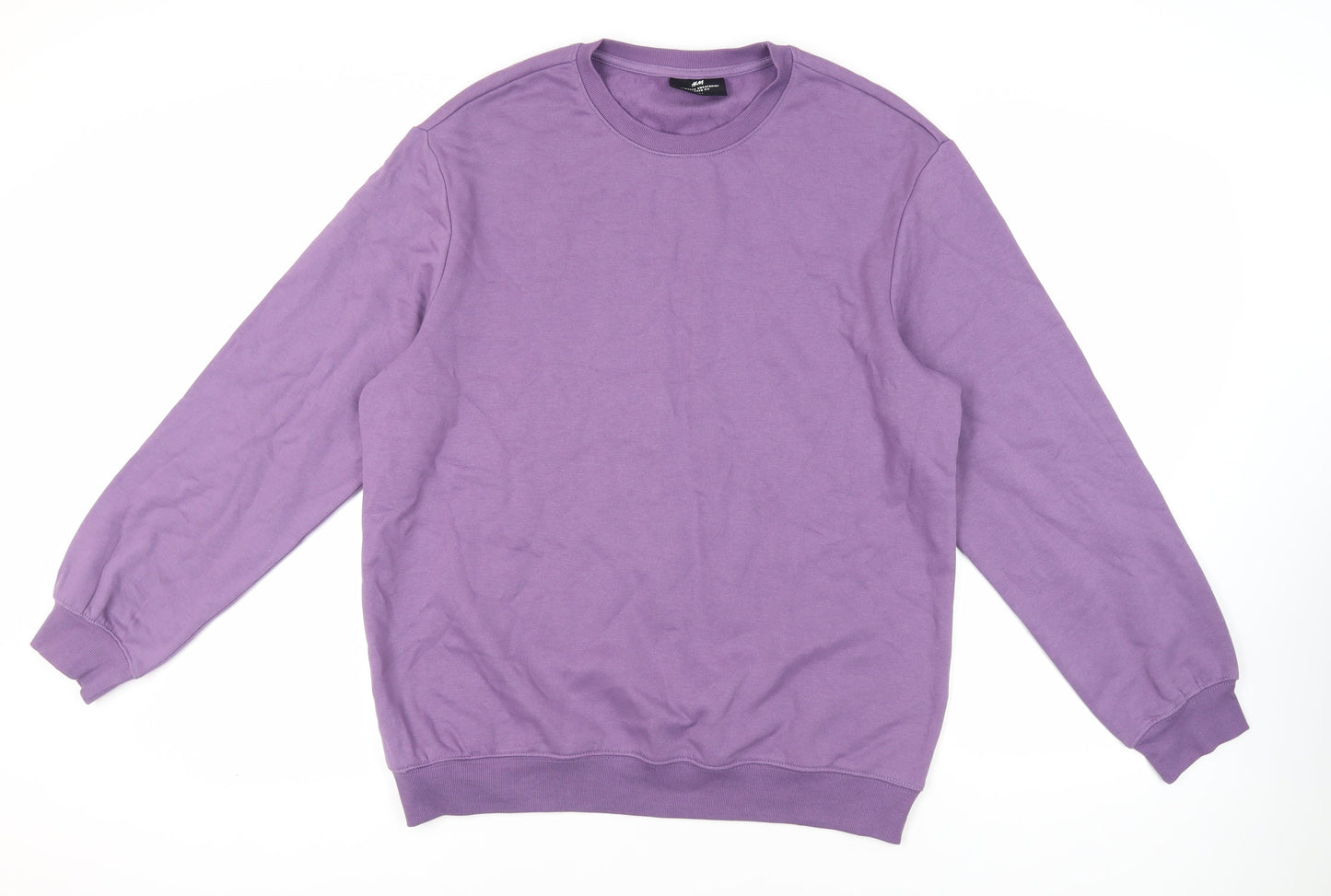 Mens UK Size L H&M Purple Pullover Sweatshirt